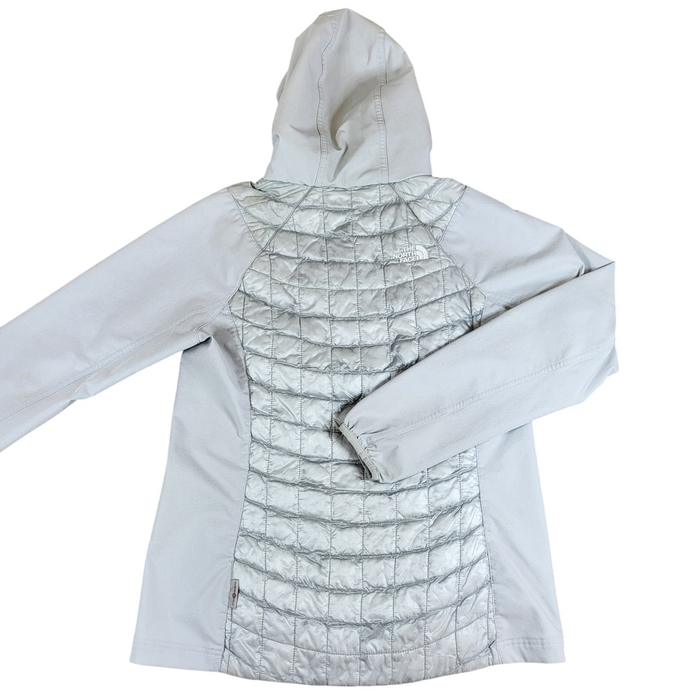 The North Face Thermoball Womens M Medium Insulated Hooded Jacket Gray - Picture 2 of 8